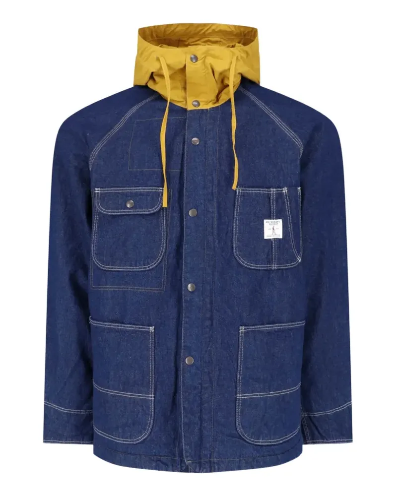 Roy Roger's drawstring hooded denim jacket - Blau Blau