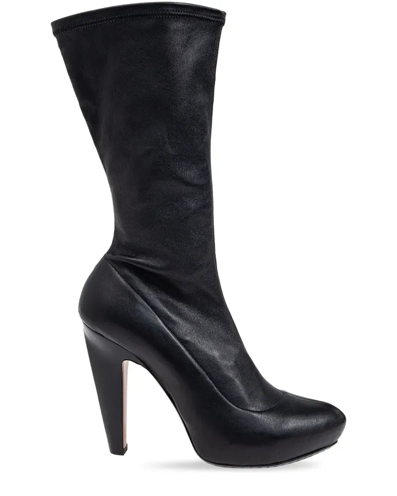 Alexander McQueen Stiefel mit Plateau 125mm - Schwarz Schwarz