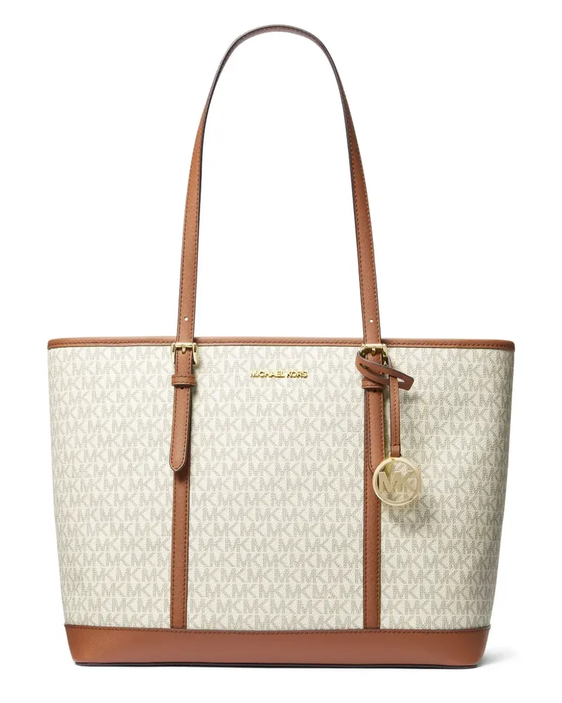 Michael Kors Große Jet Set Reisetasche - Weiß Weiß