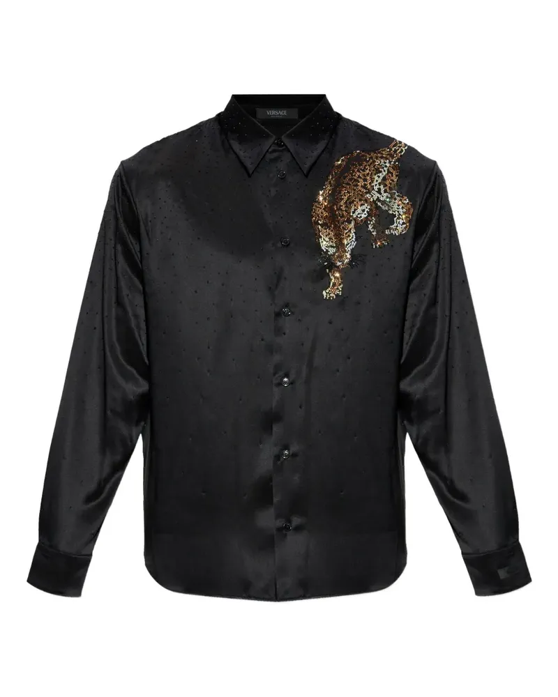 Versace Hemd mit Tierverzierung - Schwarz Schwarz