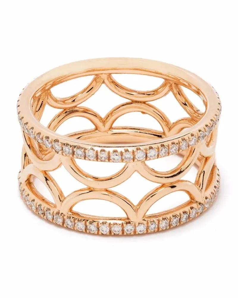 Loyal.e Paris Perpétuel.le Ring aus 18kt recyceltem Rotgold mit Diamant - Rosa Rosa