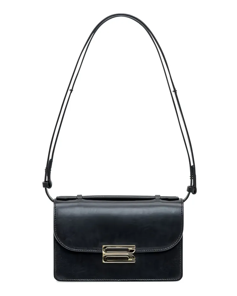 Victoria Beckham mini Dorian logo-detail leather shoulder bag - Schwarz Schwarz