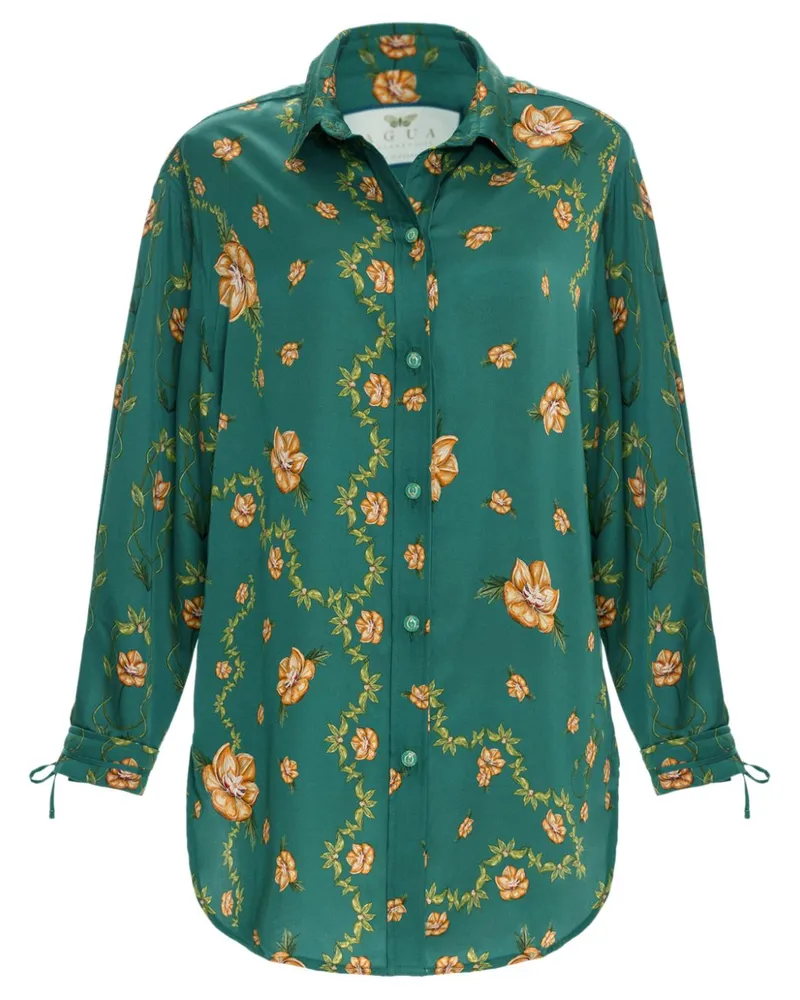 AGUA BENDITA Cecilia Esotérico Hemd mit Blumen-Print - Grün Grün