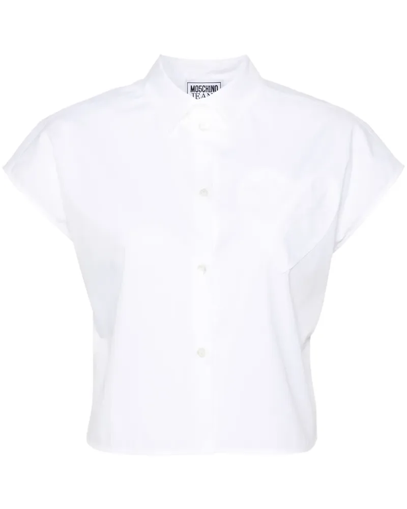 Moschino Poloshirt mit Herz-Patch - Weiß Weiß