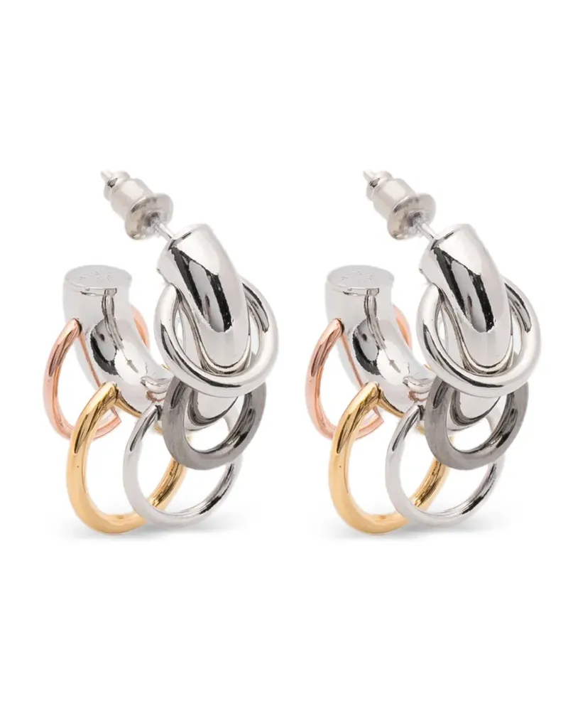 PANCONESI Durchbohrte Creolen-Ohrringe - Silber Silber