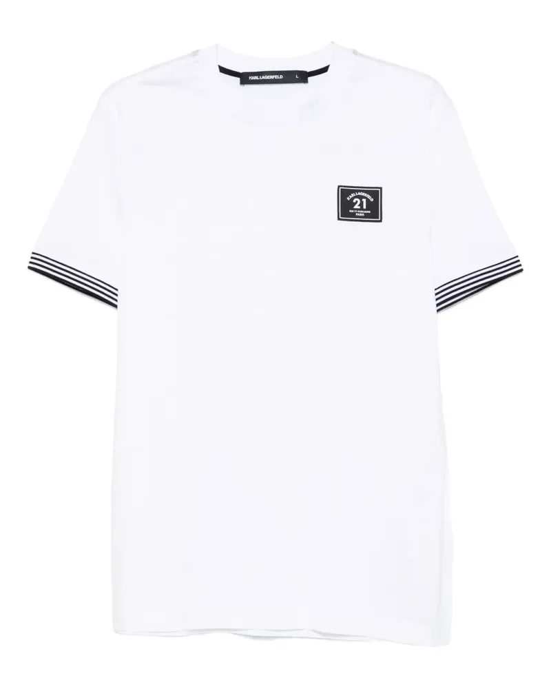 Karl Lagerfeld T-Shirt mit Logo-Detail - Weiß Weiß