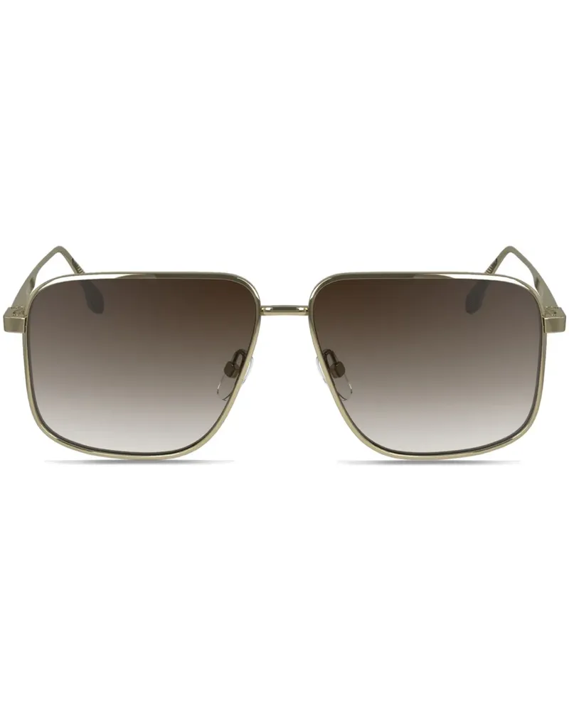 Victoria Beckham Sonnenbrille mit eckigem Gestell - Gold Gold