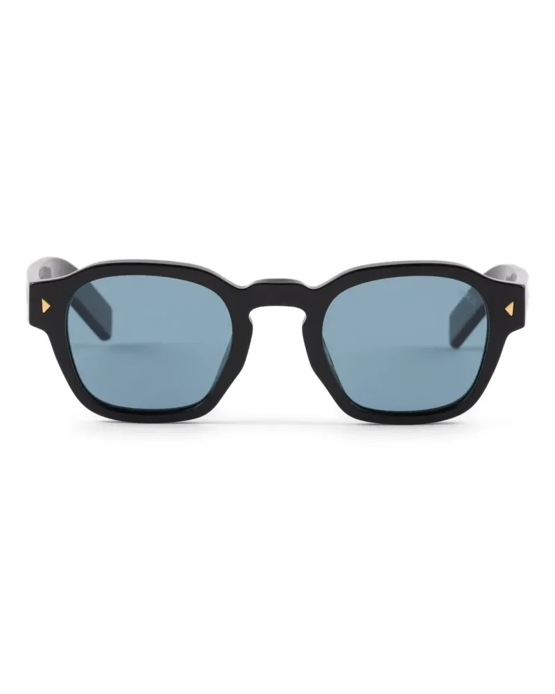 Prada Sonnenbrille mit eckigem Gestell - Schwarz Schwarz
