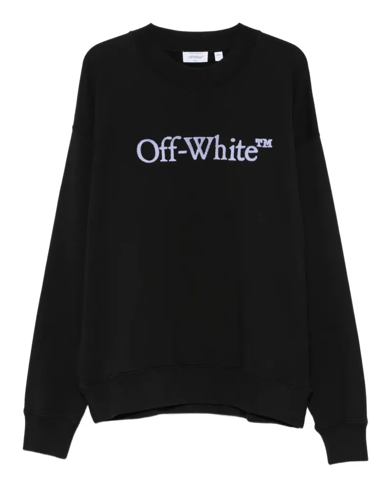 OFF-WHITE logo-embroidered sweatshirt - Schwarz Schwarz