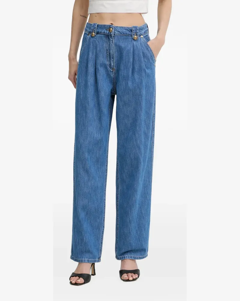Luisa Spagnoli Allieva pleated-waistband jeans - Blau Blau