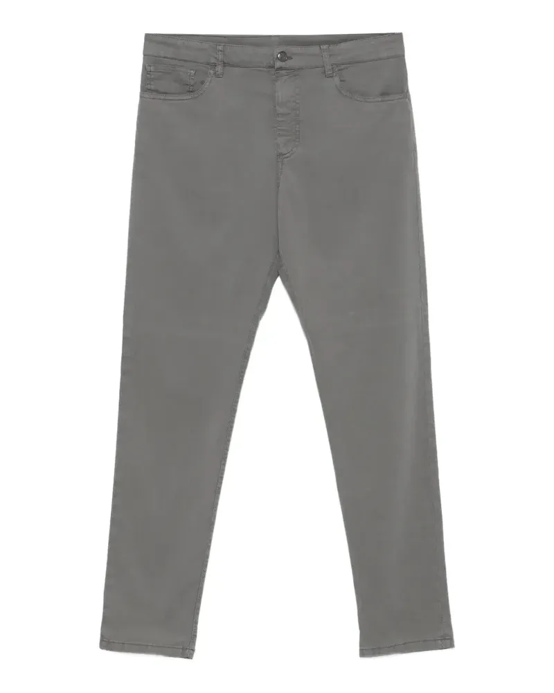 Canali logo-patch five-pocket trousers - Grau Grau