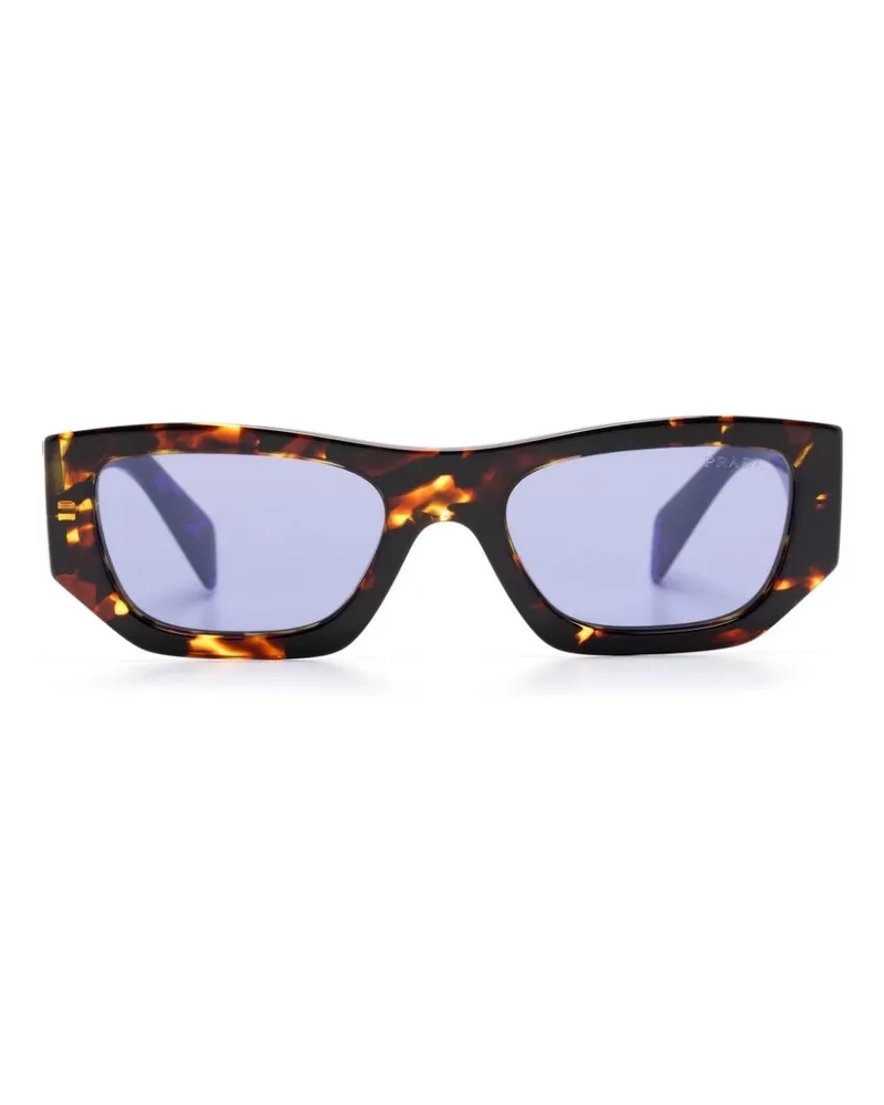 Prada Eckige Sonnenbrille in Schildpattoptik - Braun Braun
