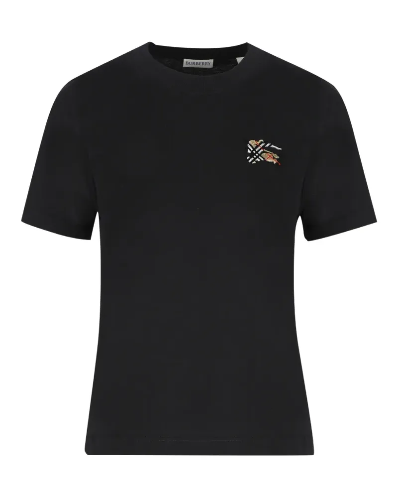 Burberry Knight embroidered T-shirt - Schwarz Schwarz