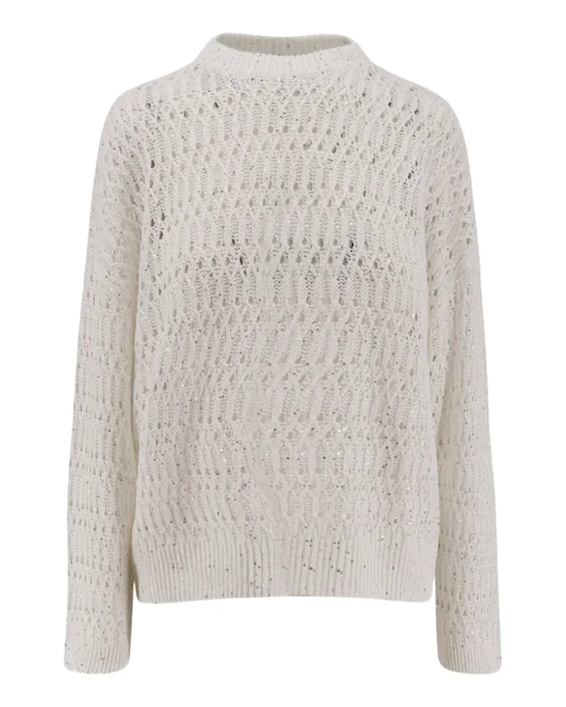 Brunello Cucinelli Pullover mit Lochmuster - Nude Nude