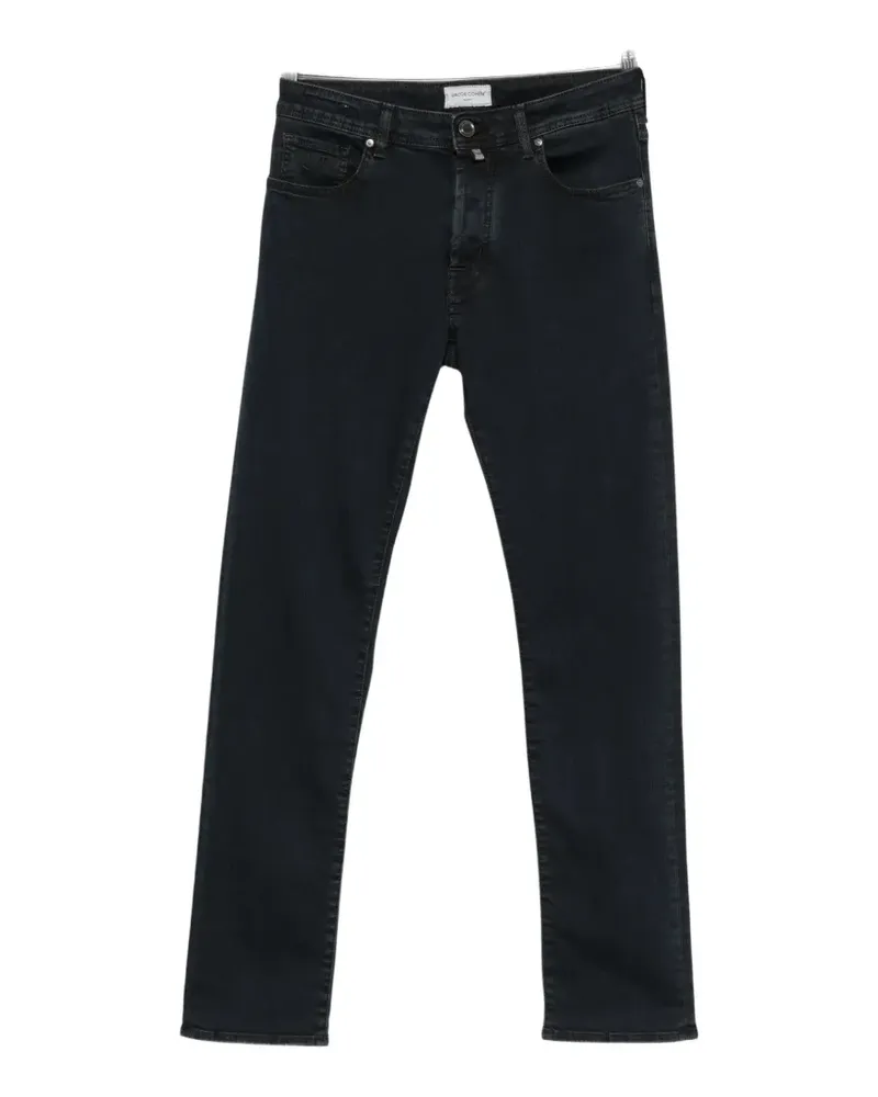 Jacob Cohën logo-patch slim-cut jeans - Blau Blau