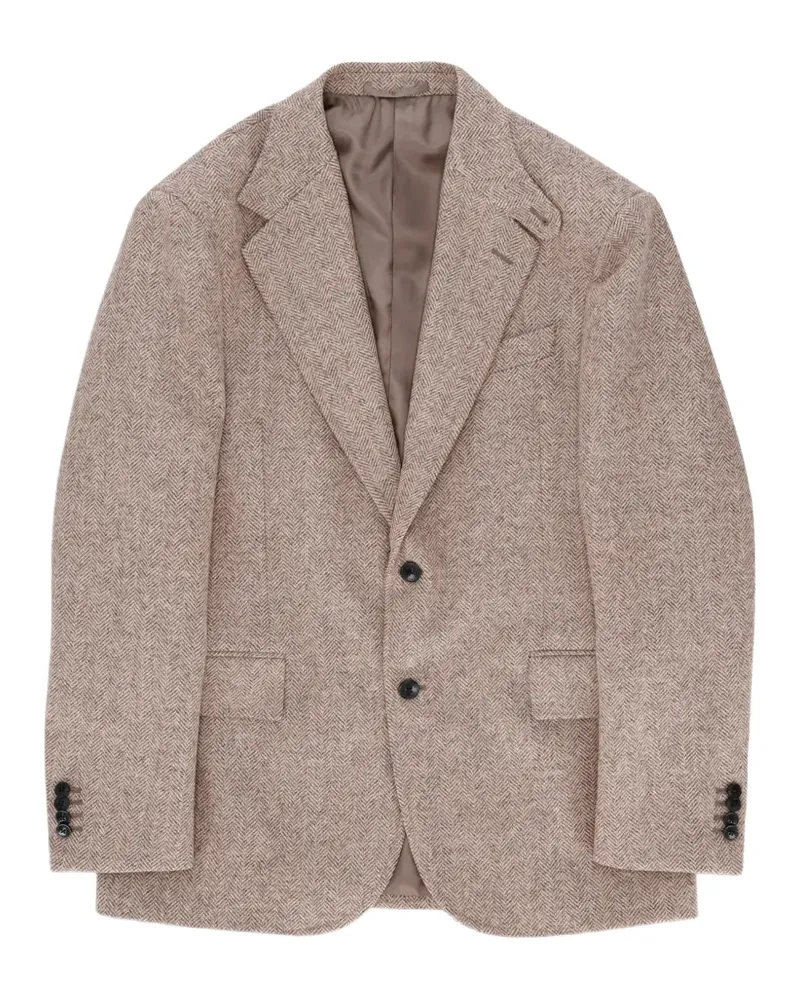 Fortela Bernardo herringbone wool blazer - Nude Nude