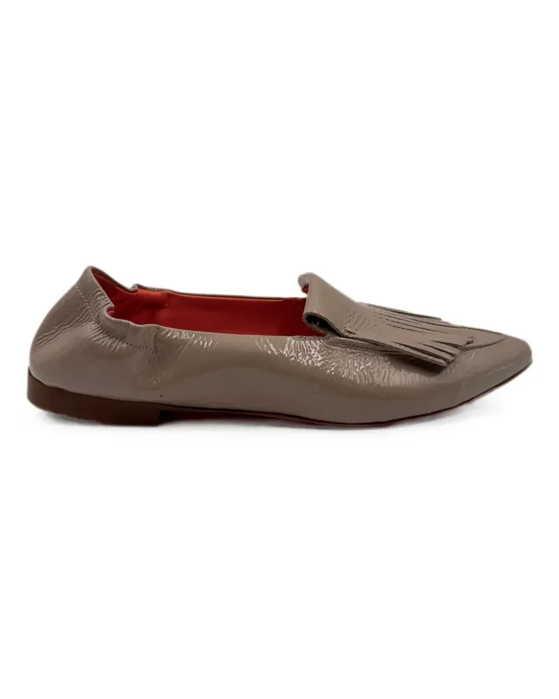 KROLL leather pointed-toe loafers - Nude Nude