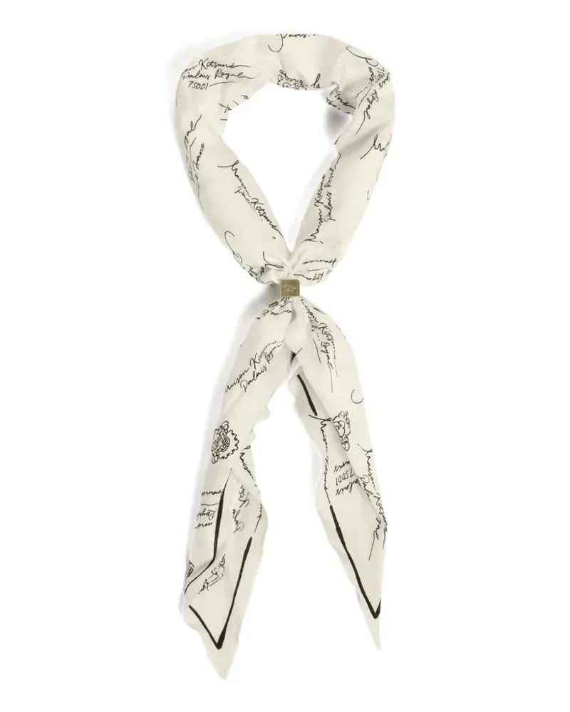 Kitsuné Poetic Paris scarf - Weiß Weiß
