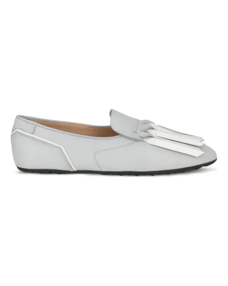 TOD'S tassel leather loafers - Grau Grau