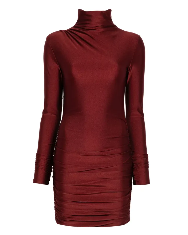 ANDAMANE Drapiertes Oleandra Minikleid mit Rollkragen - Rot Rot