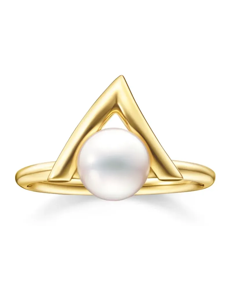 TASAKI 18kt Danger Claw Gelbgoldring mit Perle Gold