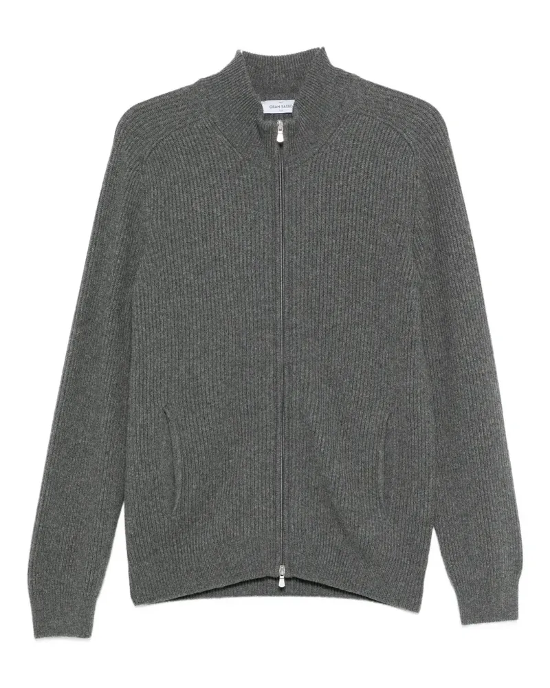 Gran Sasso ribbed zip-up cardigan - Grau Grau