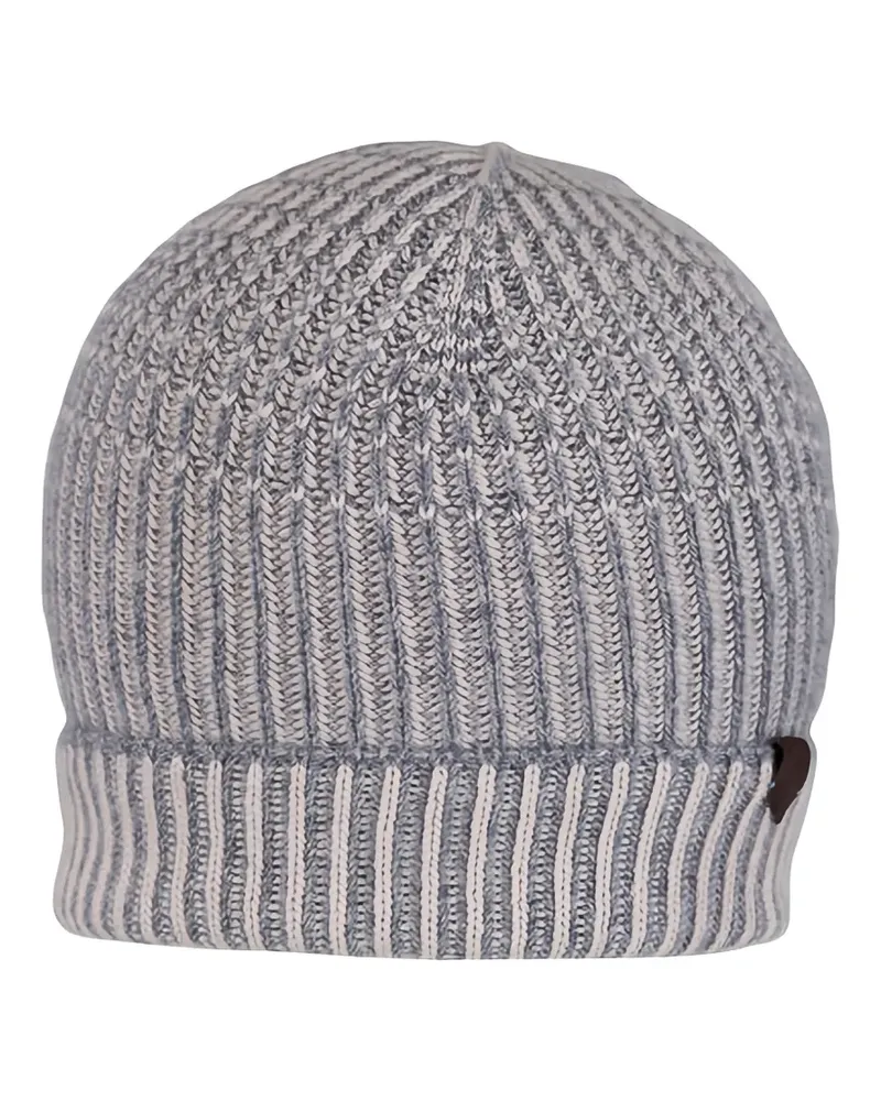 Maurizio Baldassari Gerippte Beanie - Grau Grau