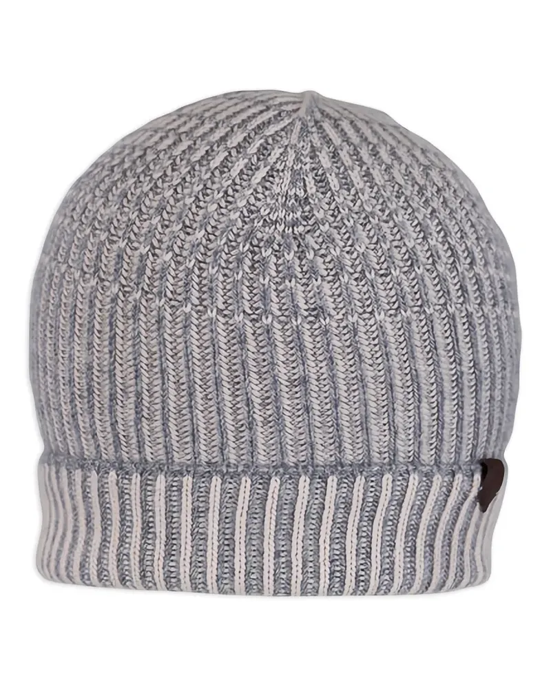 Maurizio Baldassari Gerippte Beanie - Grau Grau