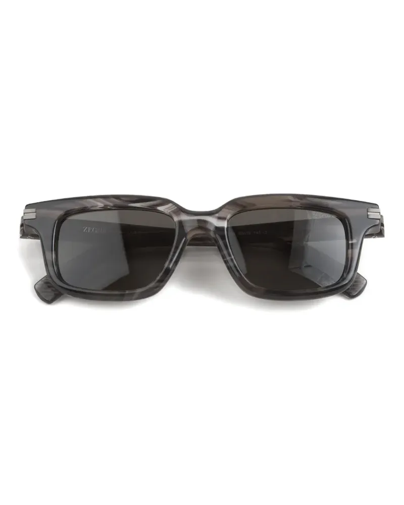 Ermenegildo Zegna rectangular-frame sunglasses - Grau Grau