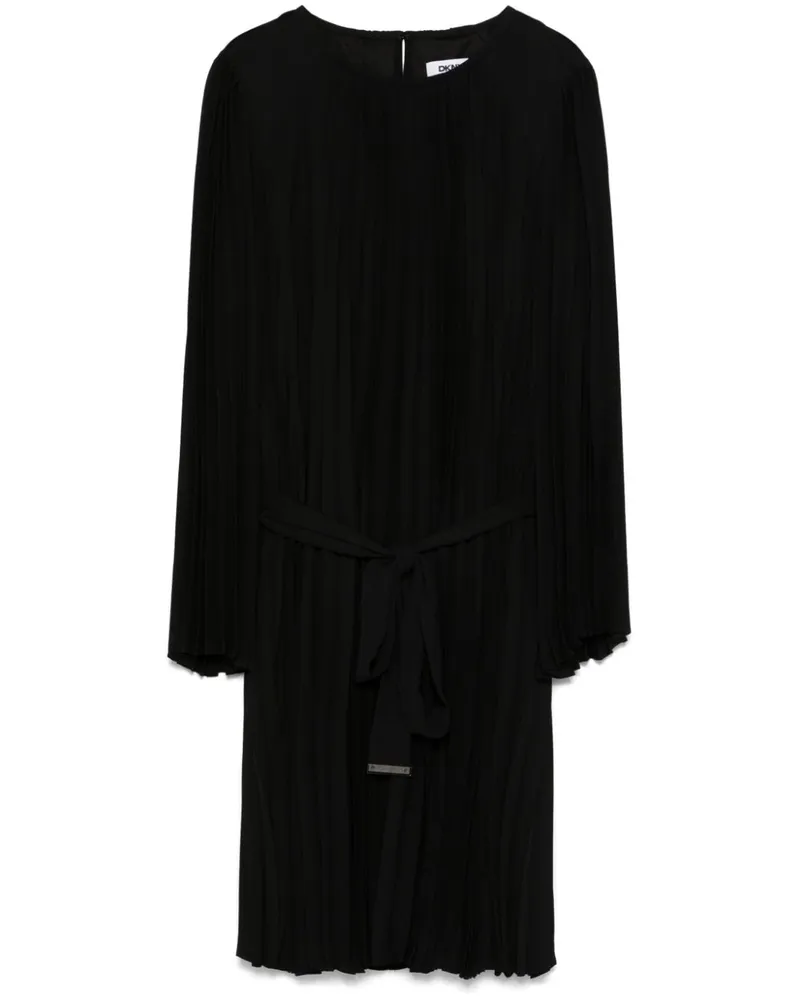 DKNY Plissiertes Minikleid - Schwarz Schwarz