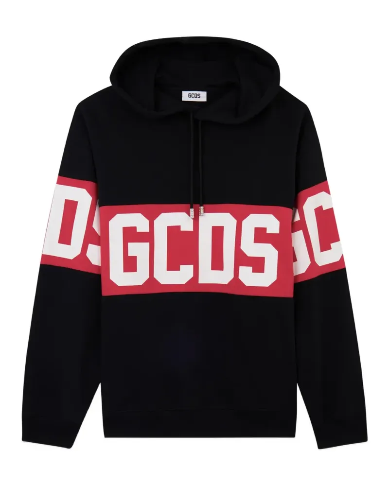 GCDS Hoodie mit Logo-Band - Schwarz Schwarz