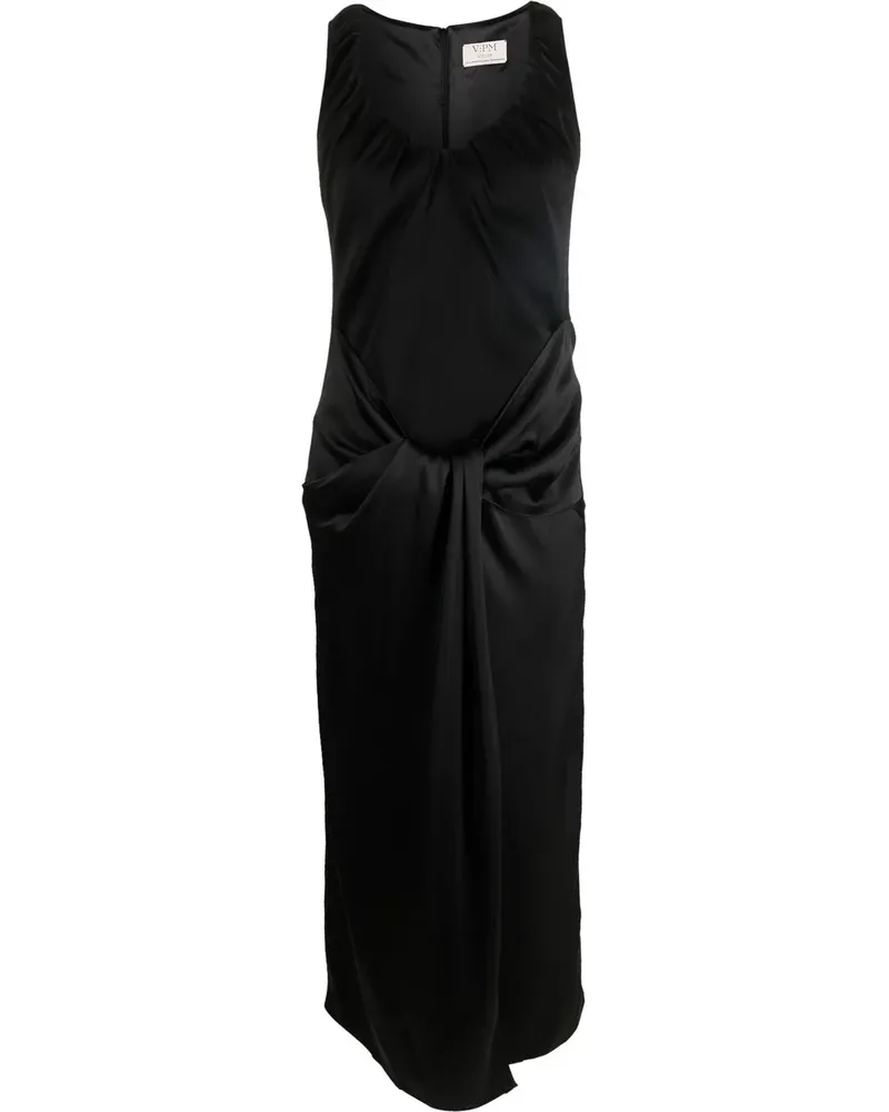 V:PM ATELIER Ärmelloses Kleid mit Knoten - Schwarz Schwarz