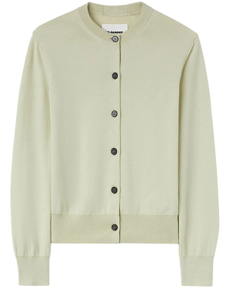 Jil Sander Cardigan mit rundem Ausschnitt - Grün Grün