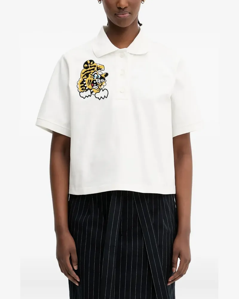 Kenzo x Verdy Poloshirt mit Tigerstickerei - Weiß Weiß
