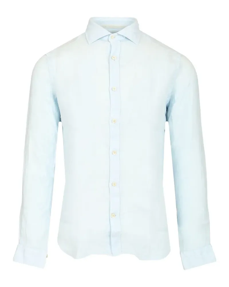 Al Duca D’Aosta 1902 spread-collar linen shirt - Blau Blau
