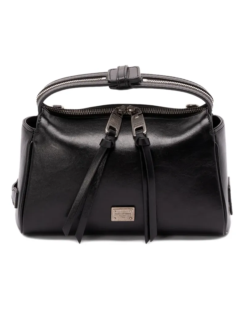 Dolce & Gabbana zip-fastening leather tote bag - Schwarz Schwarz