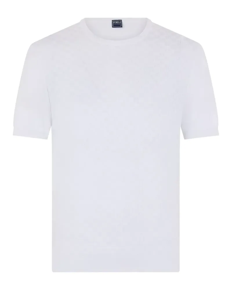 Fedeli textured short-sleeve T-shirt - Weiß Weiß