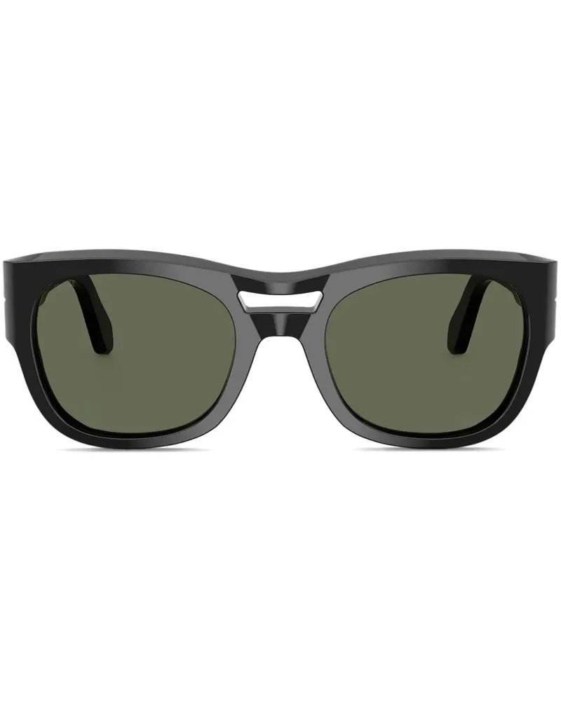 Persol Sonnenbrille mit eckigem Gestell - Schwarz Schwarz