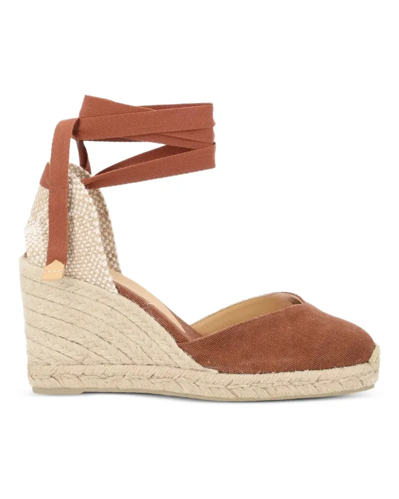 Castañer Chiara wraparound heeled espadrilles - Braun Braun