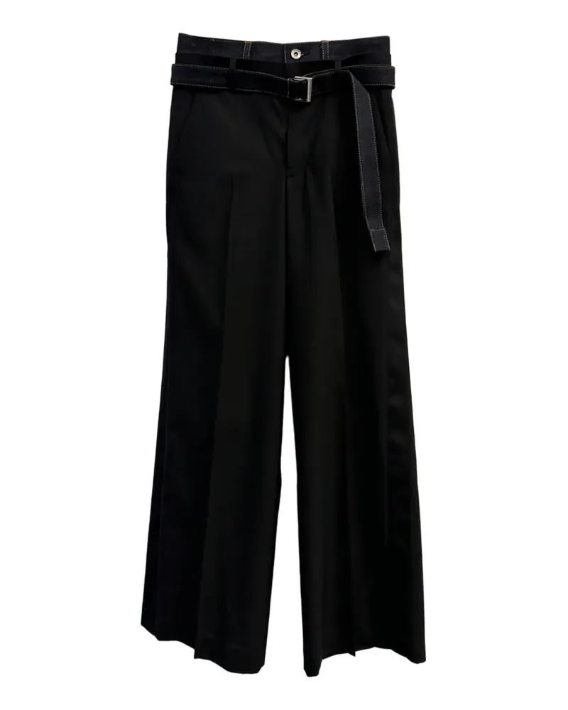 Sacai belted jeans - Schwarz Schwarz