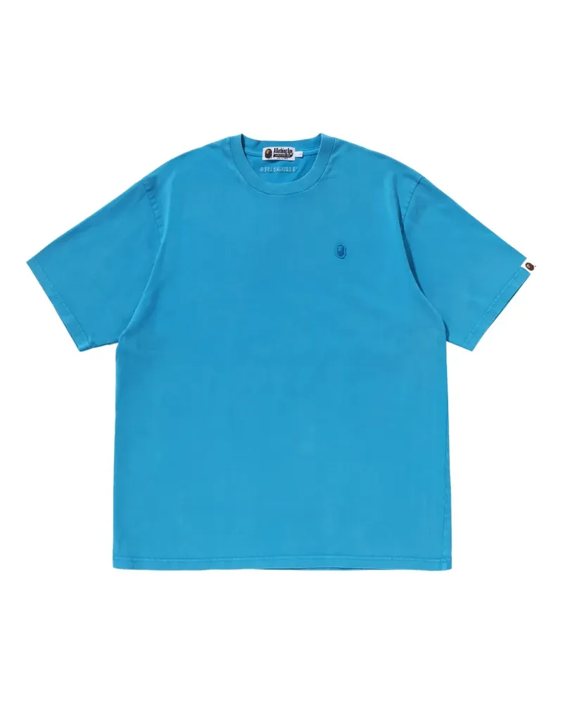 BAPE T-Shirt mit Logo-Patch - Blau Blau