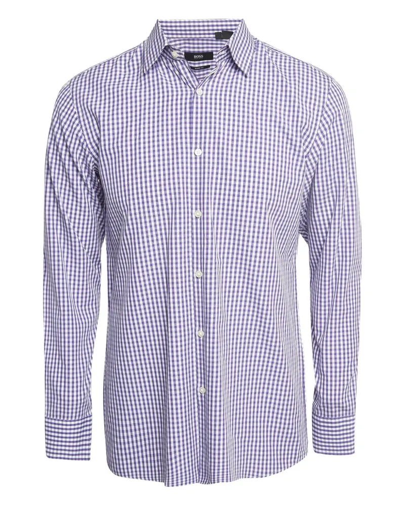 HUGO BOSS Pre-owned kariertes Hemd - Violett Violett