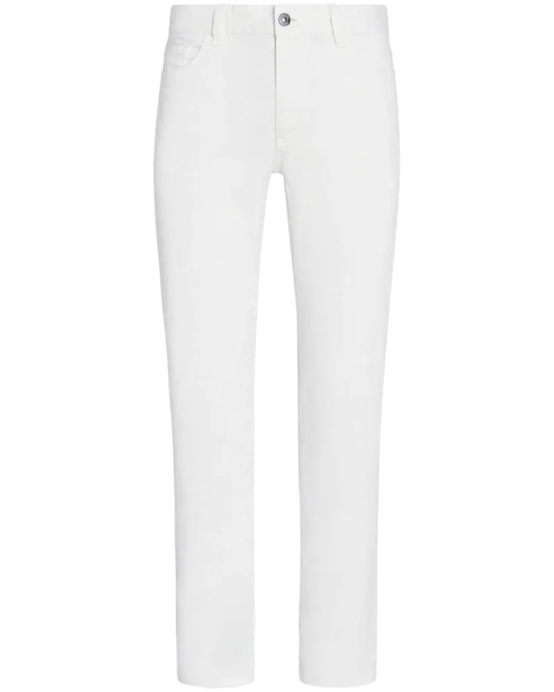 Ermenegildo Zegna Halbhohe Roccia Skinny-Jeans - Weiß Weiß