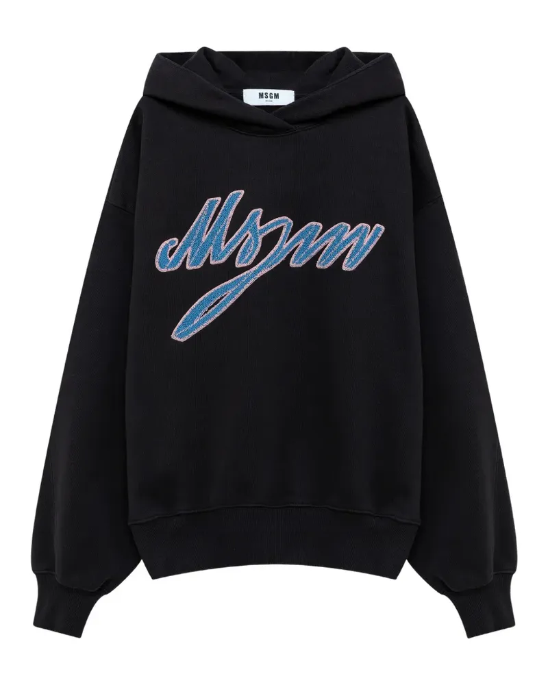 MSGM Hoodie im Oversized-Look - Schwarz Schwarz