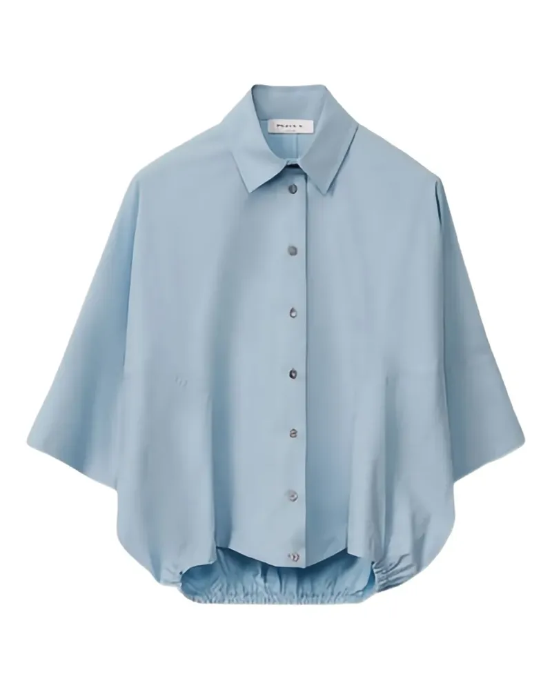 Fabiana Filippi Kastiges Hemd mit elastischem Saum - Blau Blau