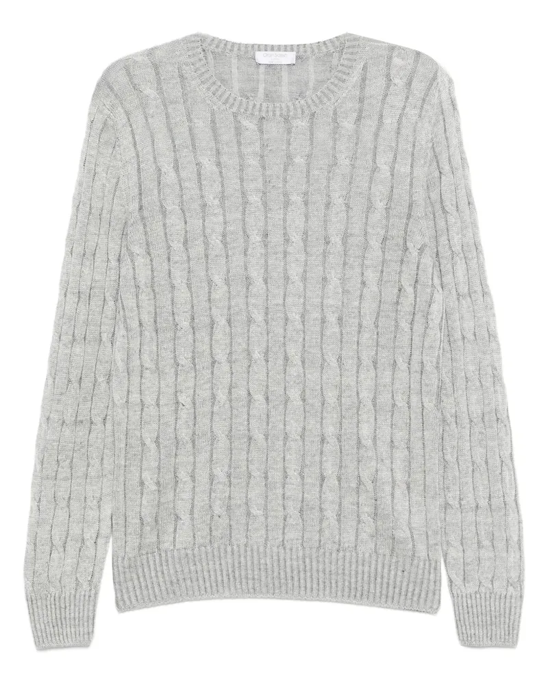 Gran Sasso Pullover mit Zopfmuster - Grau Grau