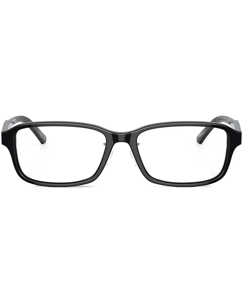 Emporio Armani Brille mit Logo-Gravur - Schwarz Schwarz
