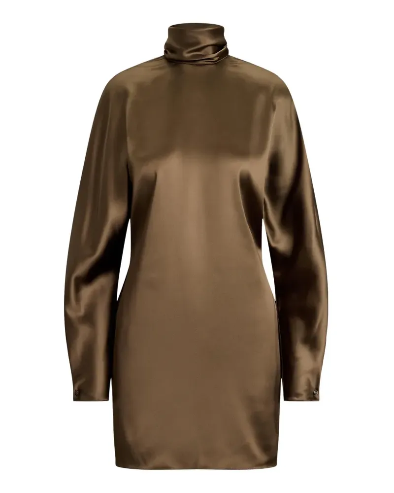 Ralph Lauren Candi Minikleid mit Schalkragen - Braun Braun