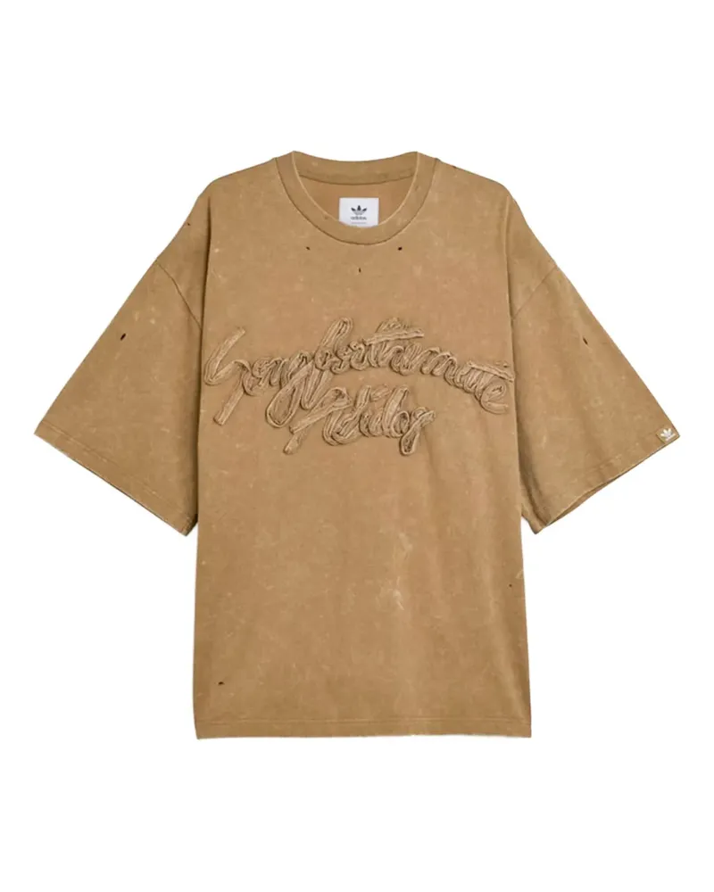 adidas T-Shirt im Oversized-Look - Braun Braun
