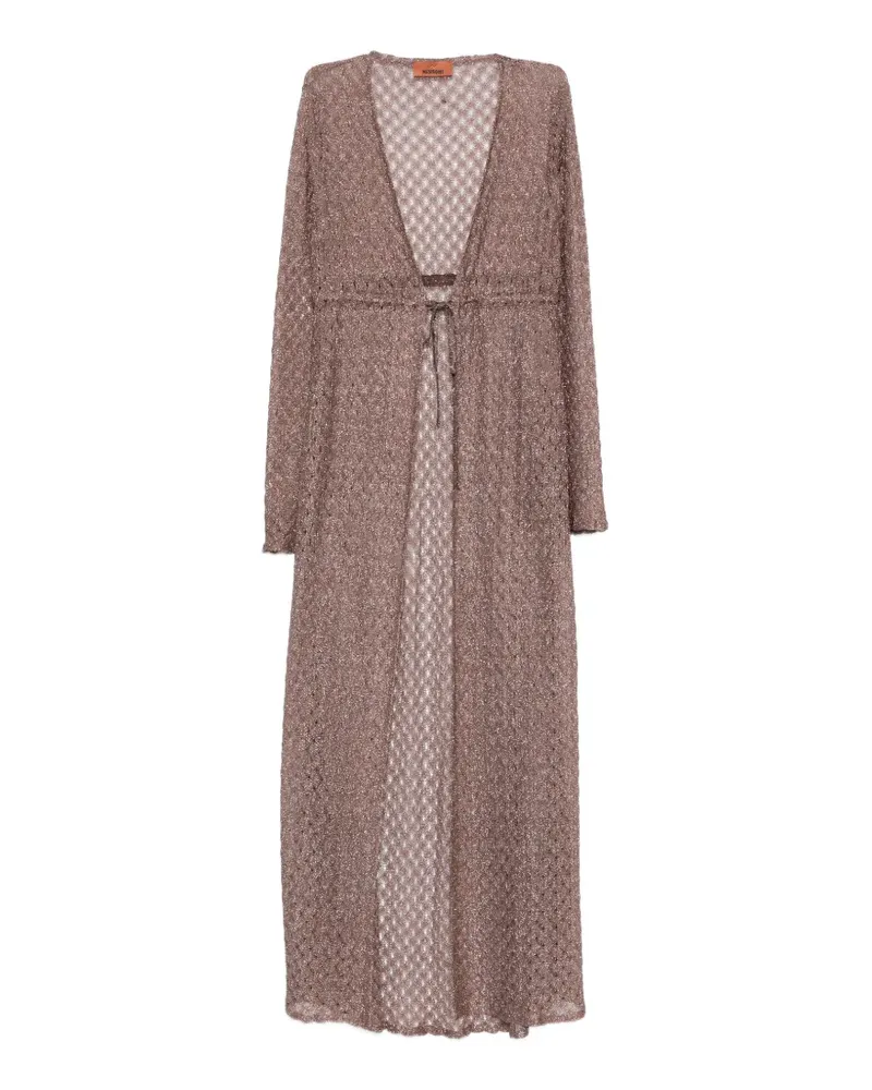 Missoni Strukturierter Mantel mit Bindegürtel - Braun Braun